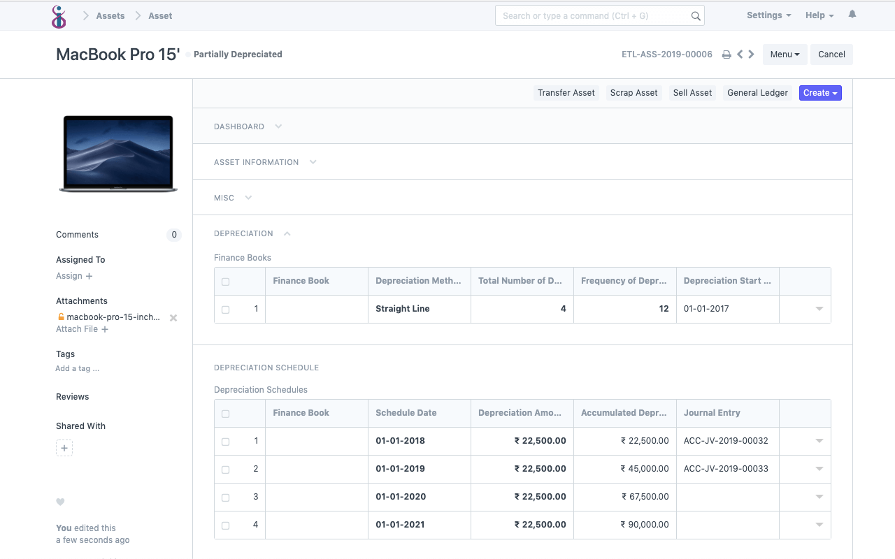 Open Source Asset Management Software - Asset Depreciation