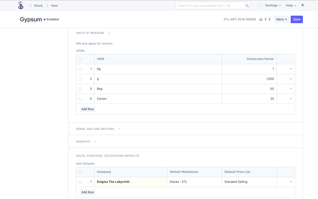 Cloud Manufacturing ERP Software - Multiple Unit of Measures