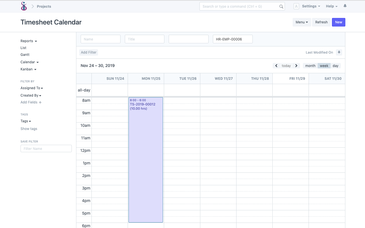 Open Source HRMS and Payroll - Timesheets