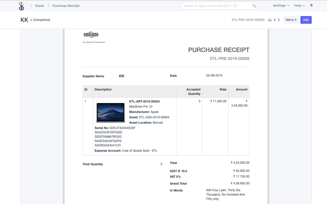 Open Source Asset Management Software - Purchasing Assets