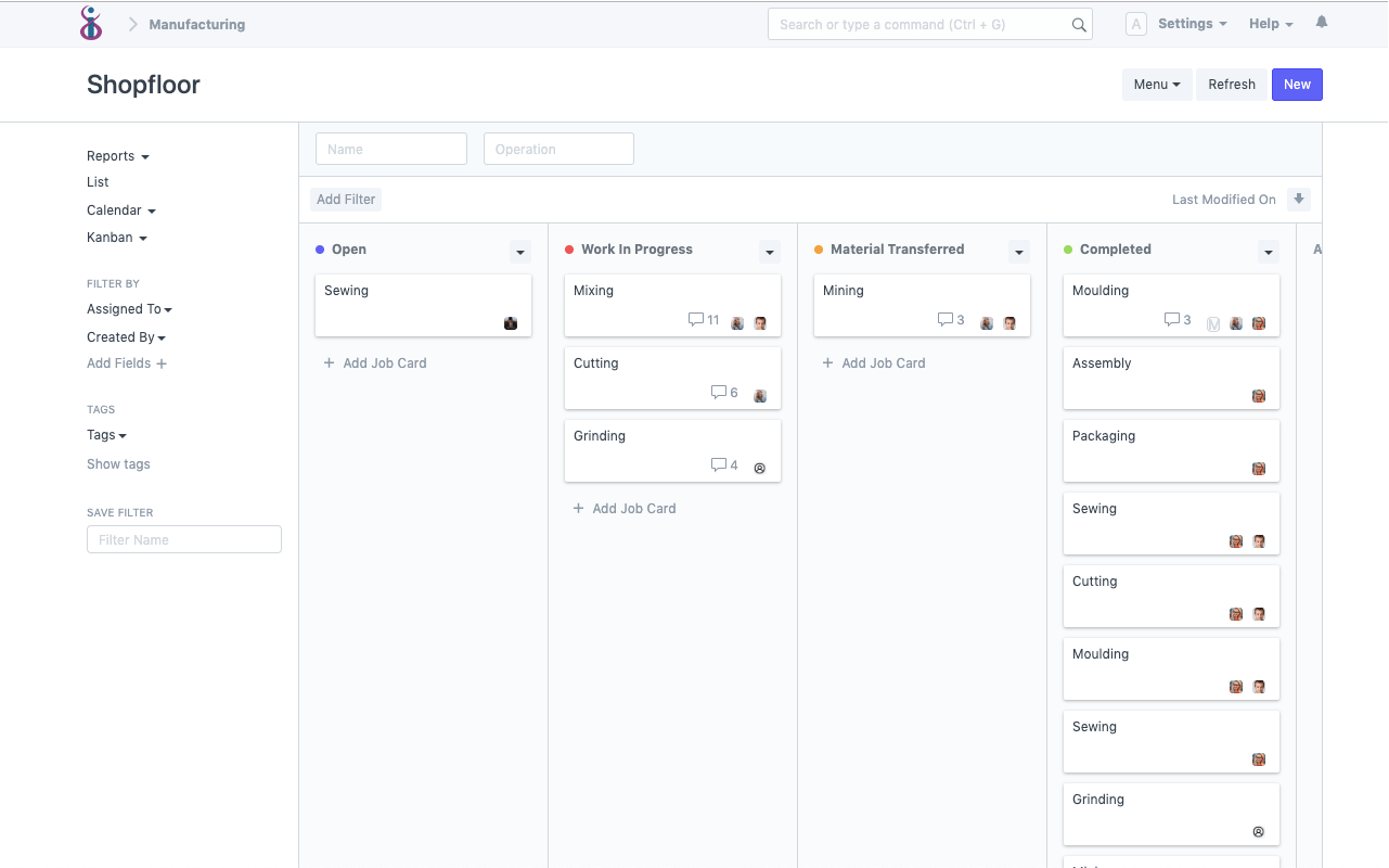 Cloud Manufacturing ERP Software -  Shop Floor Management