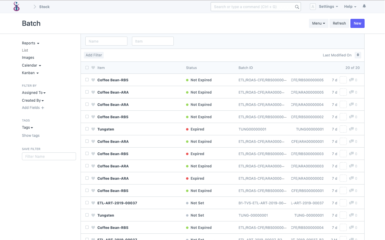 Open Source Sales and Purchase - Batched Inventory