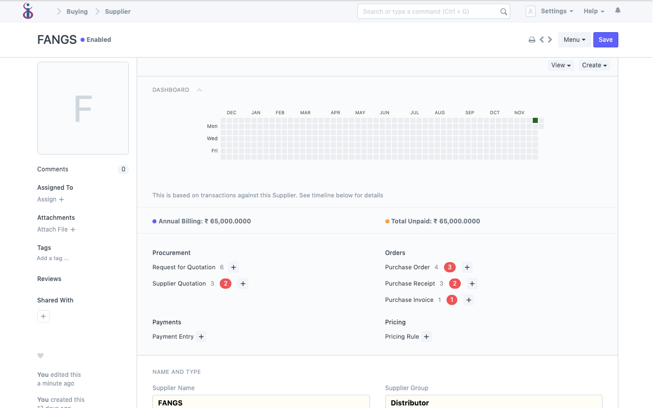 Open Source Sales and Purchase - Vendor Management